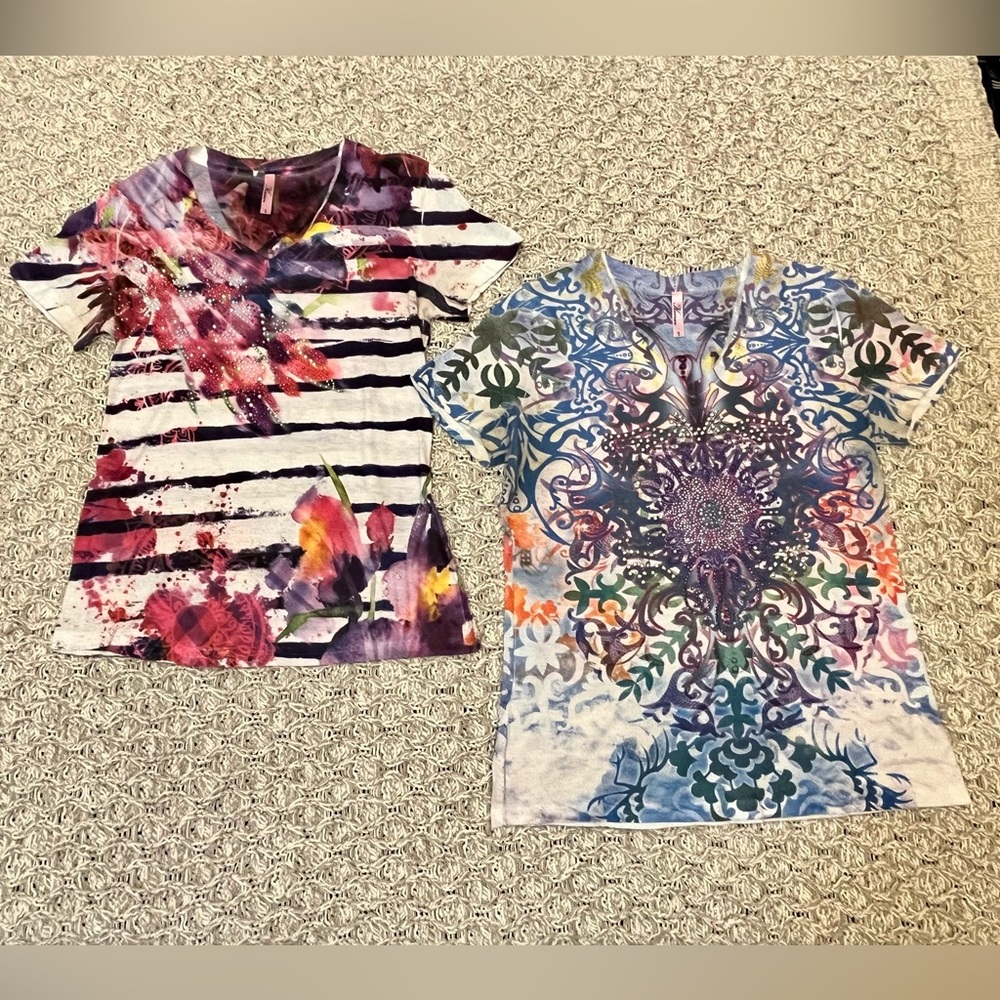 Women’s Kiara Beaded/Tie Dye Shortsleeved Tops